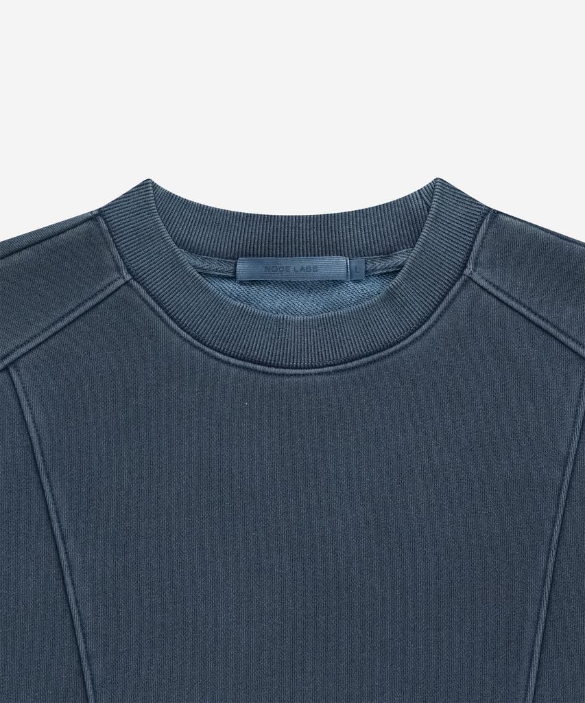 NODE LABS Разработка:7 Свитшот с текстурой, окрашенный garment dyed_Темно-синий