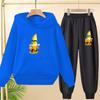 Children's Hoodie Pullover 3-12Yrs Anime GUYS Print Charming Coat Sweatshirt+Pants Boys Girls Toddler Trendy Clothes Leisure Set