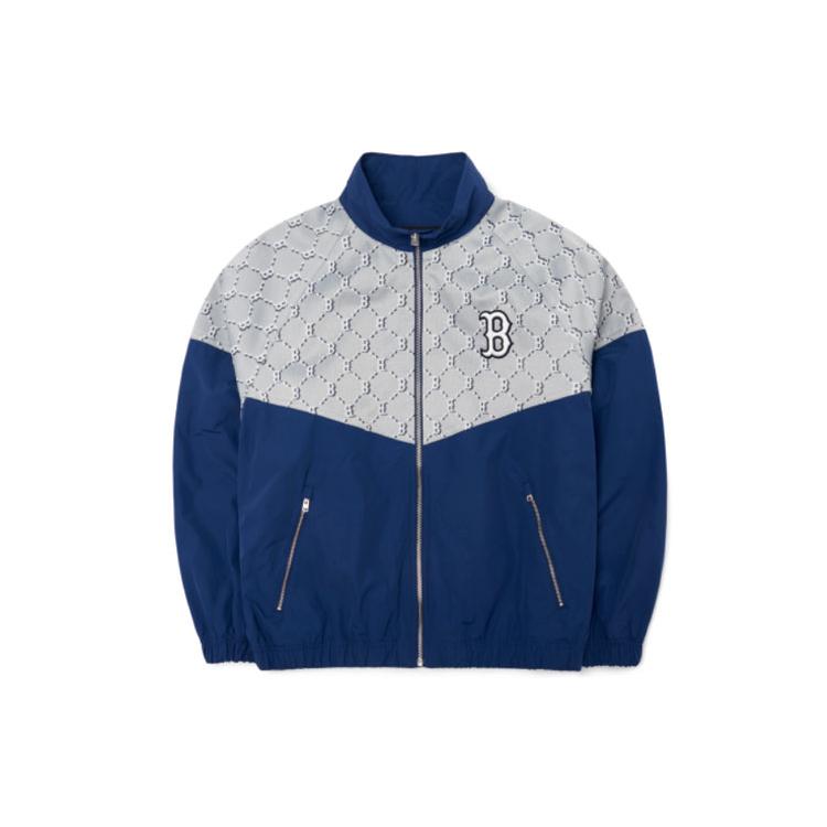 New MLB Old Flower Jackets Unisex Navy Blue 3AWJM0221-43MGS