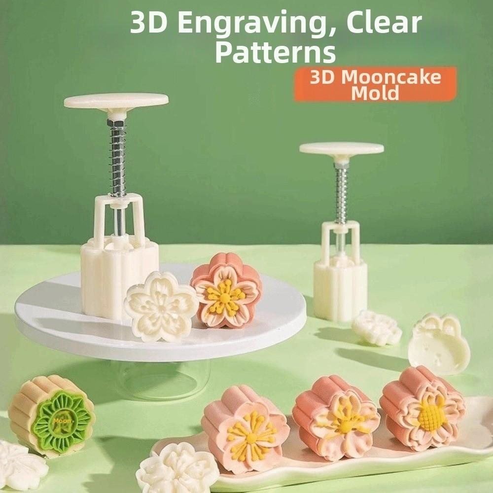 3D Pattern Pastry Baking Model Flower Shaped DIY Cake Mold Easy Clean Cookie Stamps Kitchen Baking