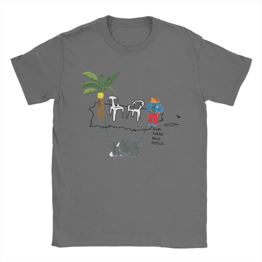 Funny Bad Bunny Debi Tirar Mas Fotos TShirts for Men Crewneck Cotton T Shirt Short Sleeve Tees Summer Clothing