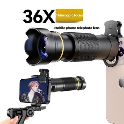36X Мобильный телеобъектив Съемка концертов Рыбалка Прямая трансляция HD Монокулярный телескоп
