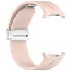 For Samsung Galaxy Watch Ultra 47mm Silicone Smartwatch Band Wrist Strap with Silver Magnetic Folding Buckle