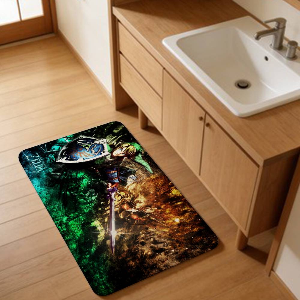Video Game Legend Zeldas Door Mat Kids Room Bedroom Decoration Balcony Anti-Slip Doormat Living Room Doormat Area Rug