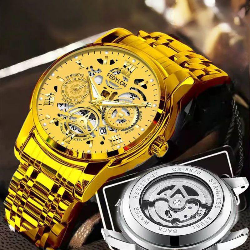 Мужские немеханические часы полностью автоматические водонепроницаемые новые мужские часы с большим циферблатом