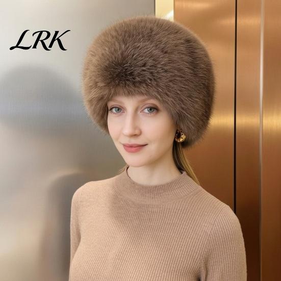 Мягкая полиэстеровая шапка женская пушистая без полей, теплая из искусственного меха однотонная эластичная термо-ушанка плюшевая зимняя пушистая панама для холодной погоды стильная