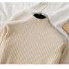 2023 Осенняя мода, свитер с воротником, женские зимние свободные джемперы с длинными рукавами, топы, женские теплые трикотажные изделия 28730