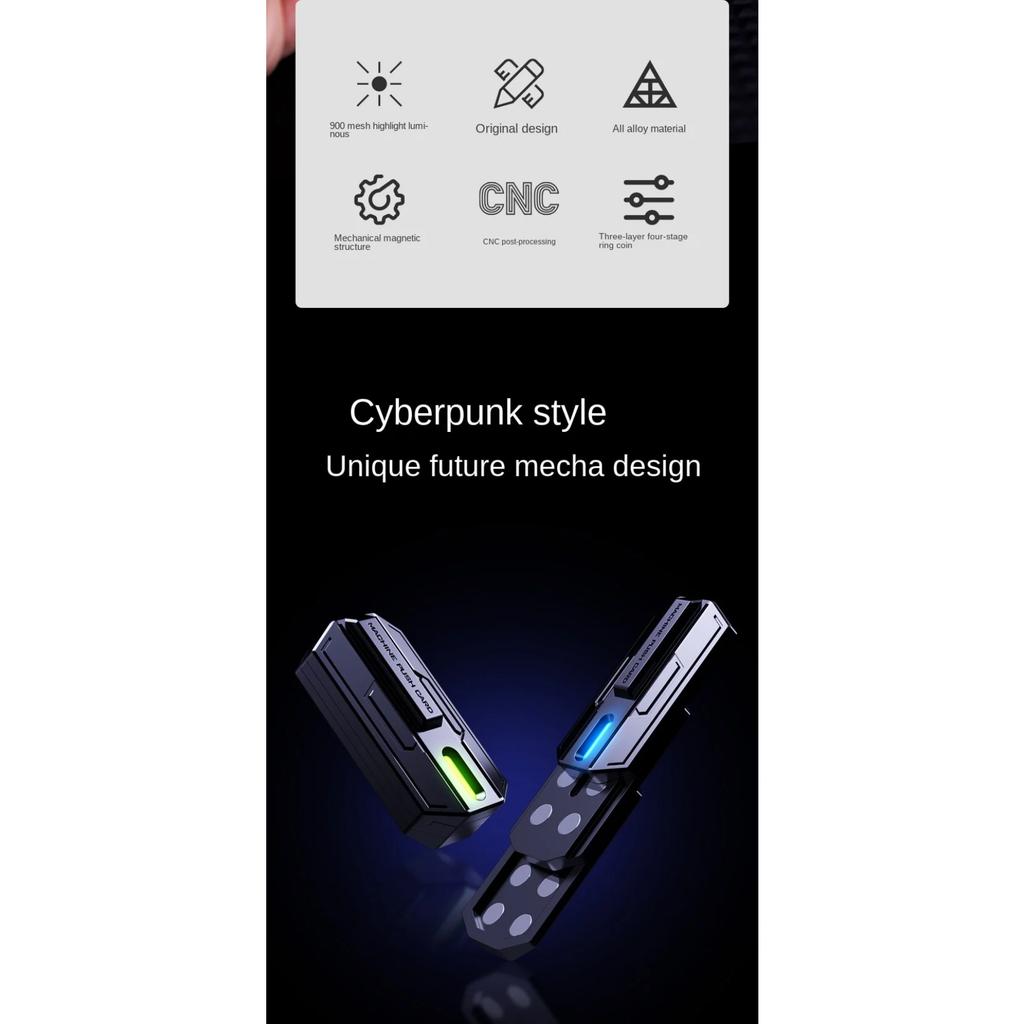 Pulse Pushing Card Fidget Toy Metal Zinc Alloy Mechanical Magnetic Stress Relief EDC Pop Coin Adults Technology Toy Anti Anxiety