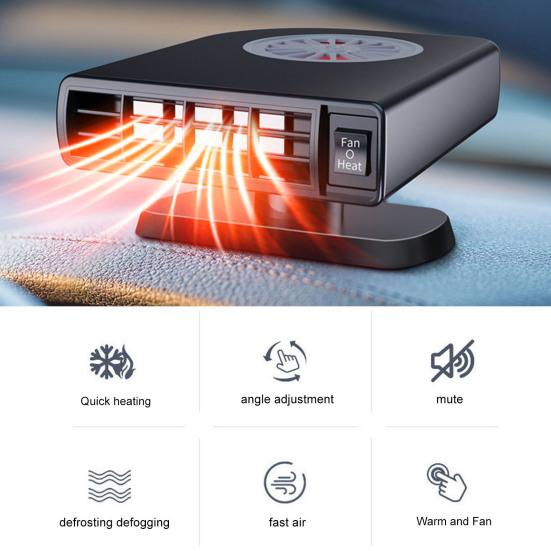 Practical Car Heater Fan Fast Heating Safe Quick Defogging