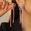 High-end Luxury Sparkling Crystal Butterfly Earrings