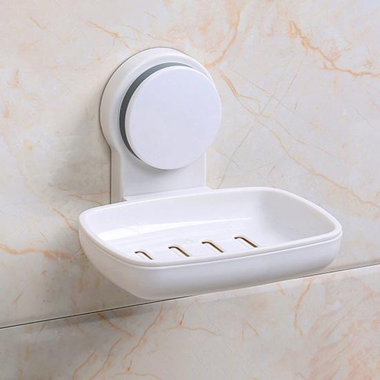 Настенная мыльница для душа на присоске, держатель для кускового мыла, самодренажируемый, съемный держатель для губки для ванной комнаты, ванны, кухонной раковины