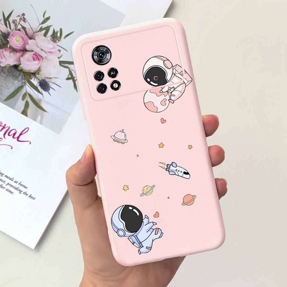 For Xiaomi Poco X4 Pro 5G Case Cute Astronaut Shockproof Silicone Soft Funda Phone Cover For Xiomi Poco X4 Pro Protective Bumper