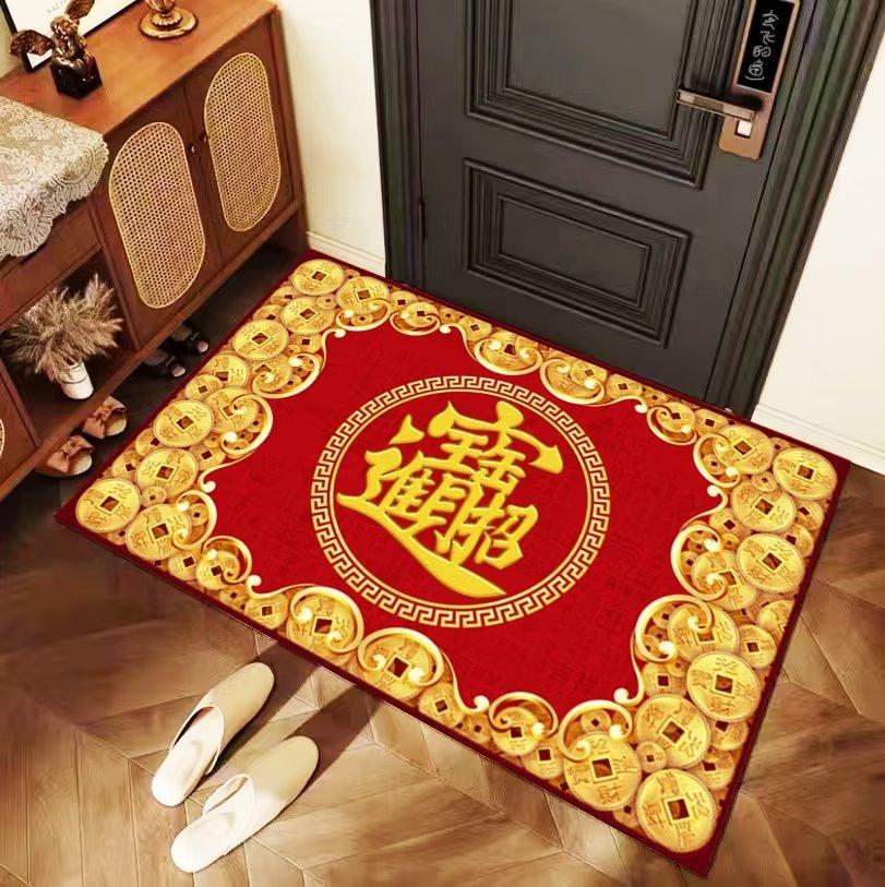 Dragon New Year Floor Mat Bedroom Bathroom Entrance Door Door Foot Mat Household Entryway Dirt Cartoon Door Mat Carpet