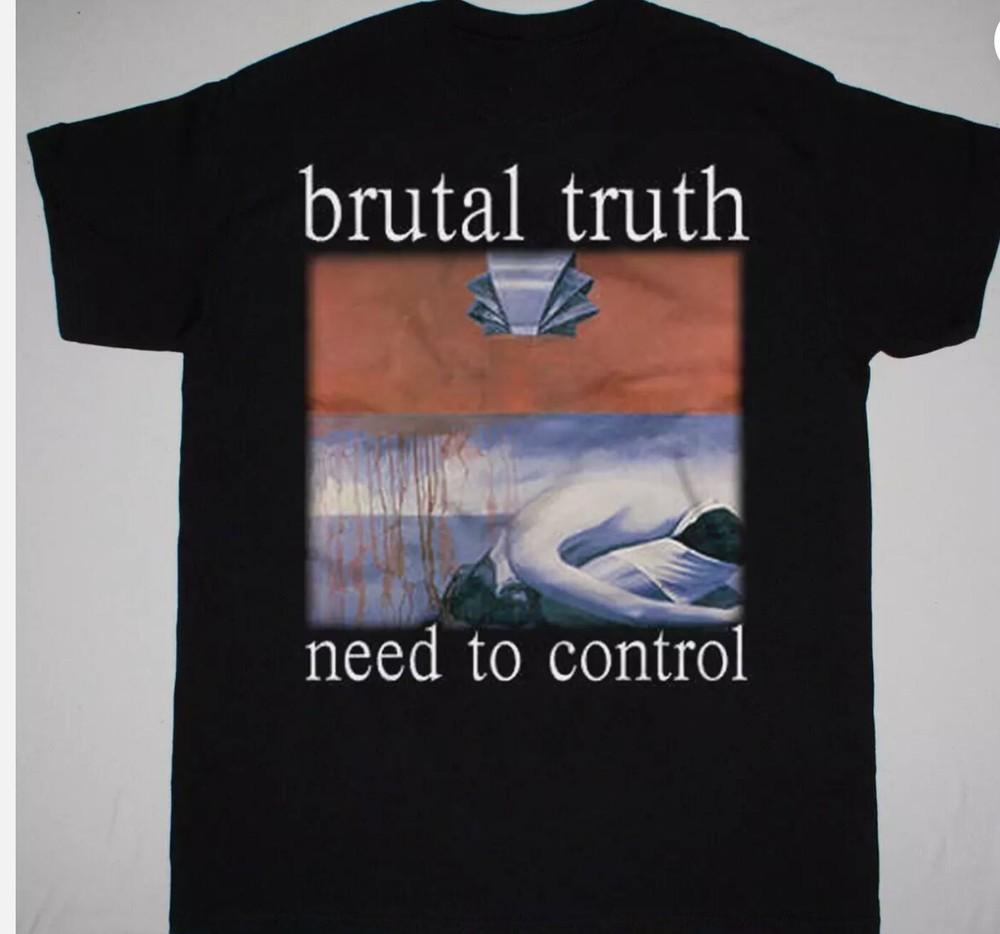 BRUTAL TRUTH Нужно Контролировать Футболка с Коротким Рукавом Черная Все Размеры