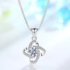 S925 Sterling Silver Floral Clavicle Necklace with Inlaid Diamonds - Elegant Women's Fashion Jewelry
