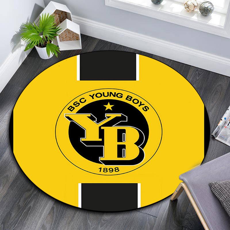 BSC Young Boys Round Area Rug,Carpet Rug for Living Room Bedroom Sofa Playroom Decor,Non-slip Floor Mat