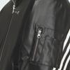 Adidas Оригинальная куртка FW24 PU серии Fashion Logo из искусственной кожи, спортивная куртка для мужчин, черные куртки JL7556