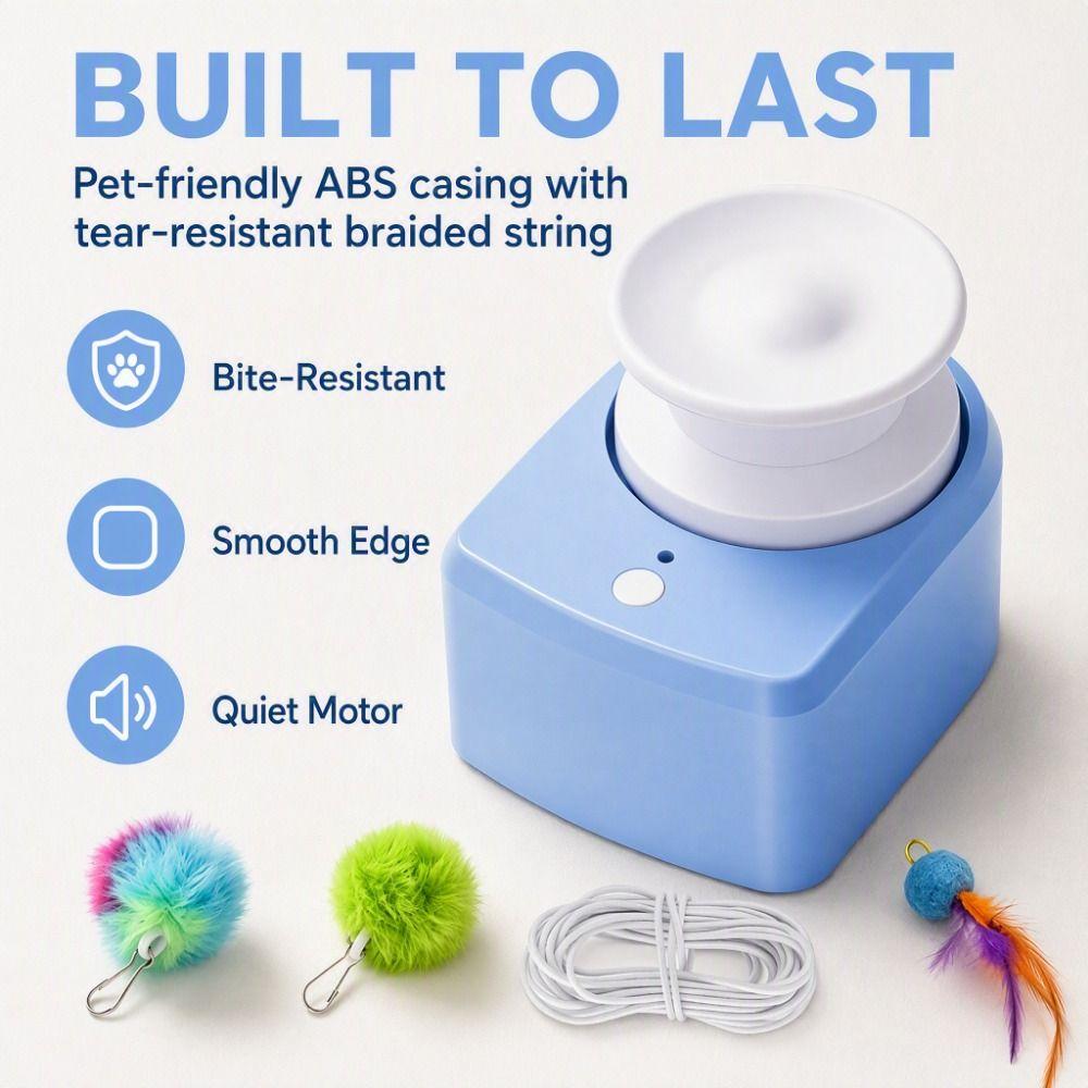 Automatic Cat String Chasing Toy Wireless Interactive Cat Toy Funny Cat Race Toy Cat Entertainment