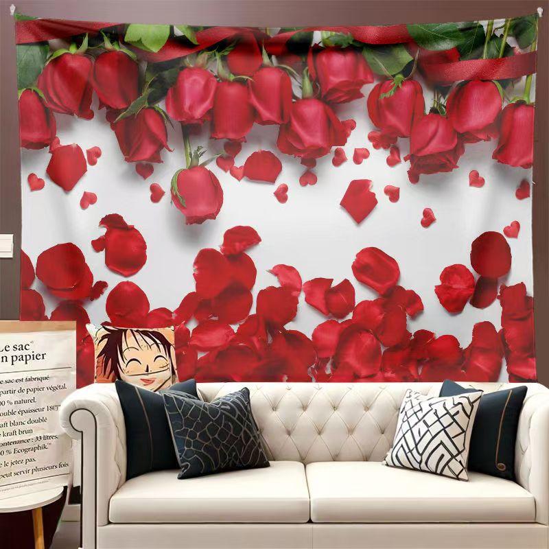 Фоновая ткань Ins Подвесная ткань Ремонт комнаты Ткань Спальня Украшение общежития Ткань Подвесное одеяло Настенное одеяло.