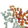 50g Mixed Vintage Gilt Czech Acrylic Beads: Amber, Powder Blue, Butterfly, Heart for DIY Beading