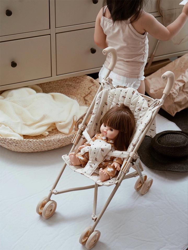 Nordic Style Children's Role-Playing Floral Doll Stroller from Denmark