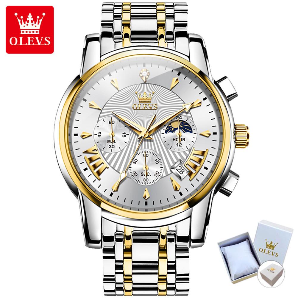OLEVS Мужские часы Модные индивидуальные персонализированные водонепроницаемые ночные светящиеся кварцевые часы Мужские часы