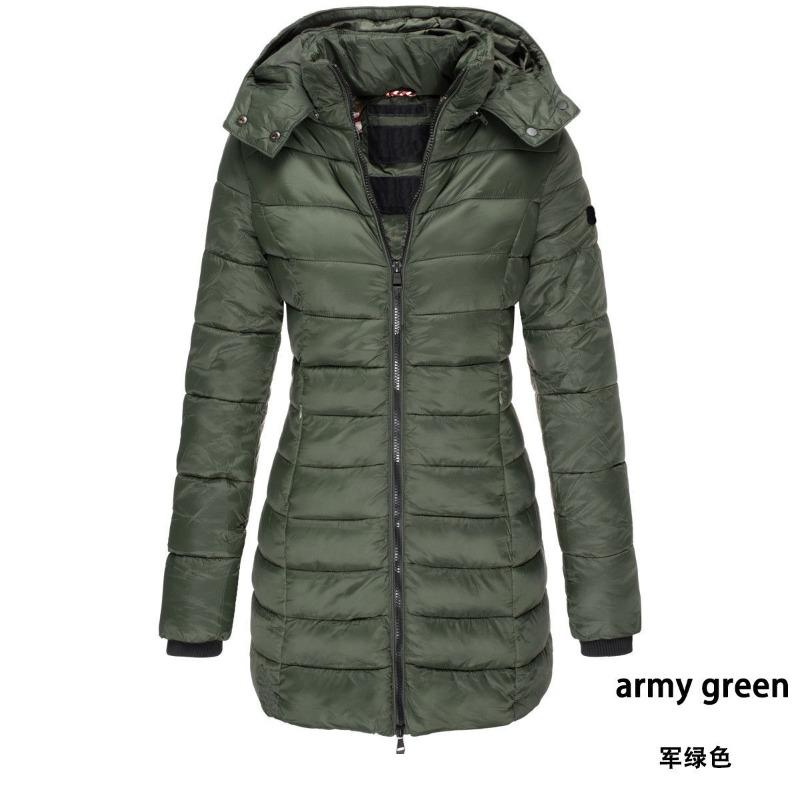 Winter women's cotton-padded clothes women's medium and long slim-fitting cotton-padded jackets, warm down cotton-padded clothes