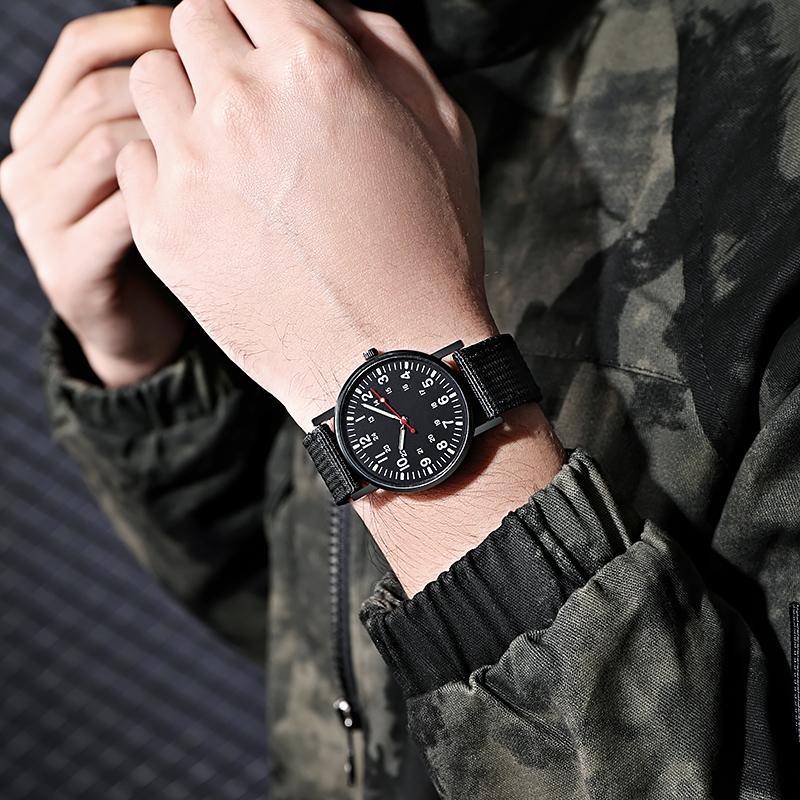Luminous Wrist Watch Nylon Weave Band Men Watches Men Sports Quartz Watches Fashion Mens Gift