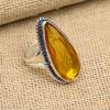 Beauteous Honey Topaz Gemstone Handmade 925 Sterling Silver Jewelry Ring For Women