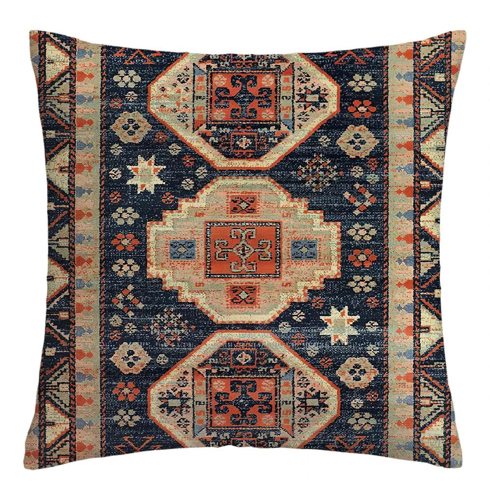 Moroccan Ethnic Cushion Cover, Short Plush Pillowcase 40x40 45x45 50x50 60x60, Sofa Decorative Cushion Cover, Home Decoration