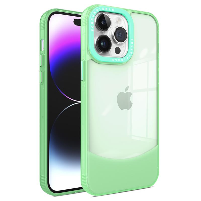 Чехол для iPhone 14 Pro Max, двухцветный ТПУ чехол для телефона, прозрачная задняя панель против царапин