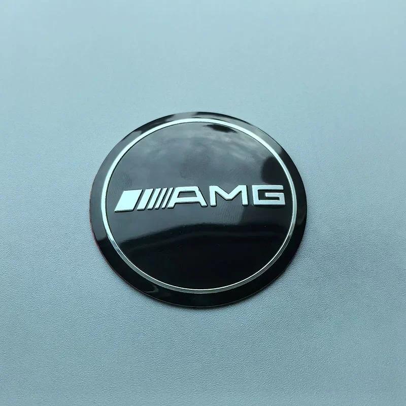 akxfke1 Car Sticker 52mm 5.2cm Wheat Star B Apple Tree Badge Decal Convex Car Emblem for Mercedes Benz AMG Steering Wheel Center Trunk L