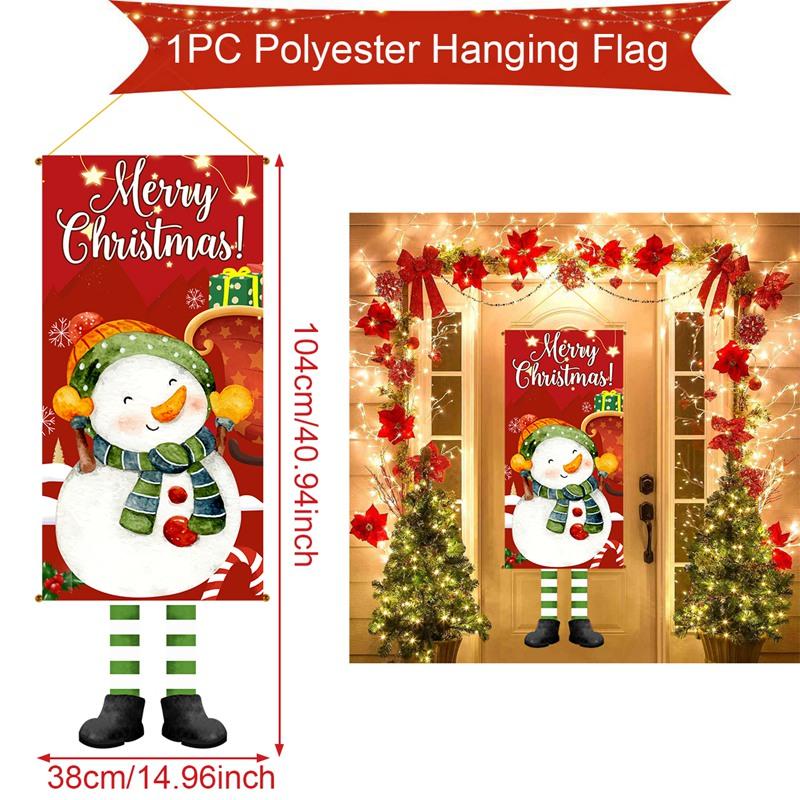 Christmas Hanging Flag Merry Christmas Decorations For Home 2025 Christmas Gifts Christmas Ornaments Navidad Xmas New Year 2026