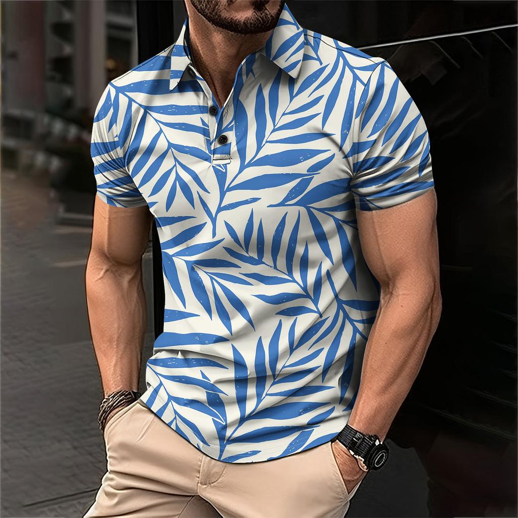 Мужская летняя дышащая рубашка с короткими рукавами и культурой отдыха