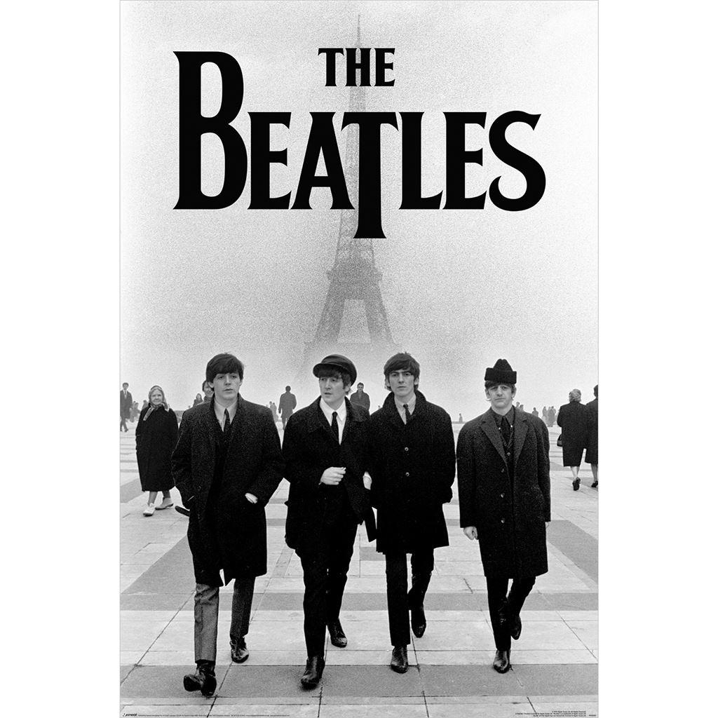 The Beatles Eiffel Tower Paper Poster