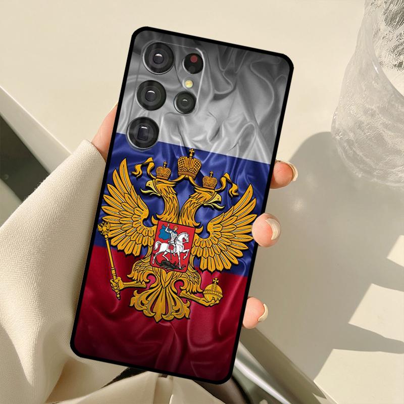 Эмблема с российскими флагами для Samsung Galaxy S21 S22 Ultra Note 20 S8 S9 S10 Plus Note 10 Plus S20 FE, чехол для телефона