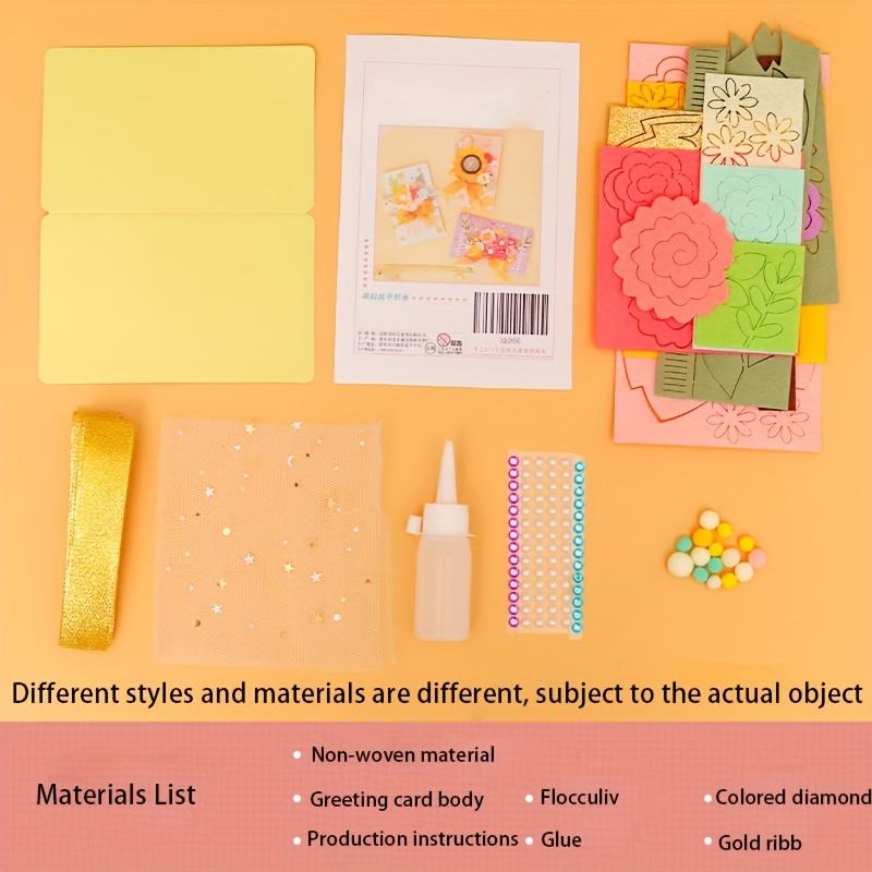 1 набор поздравительных открыток ко Дню учителя из нетканого материала ручной работы «сделай сам», набор материалов для детского сада, подарочная карта