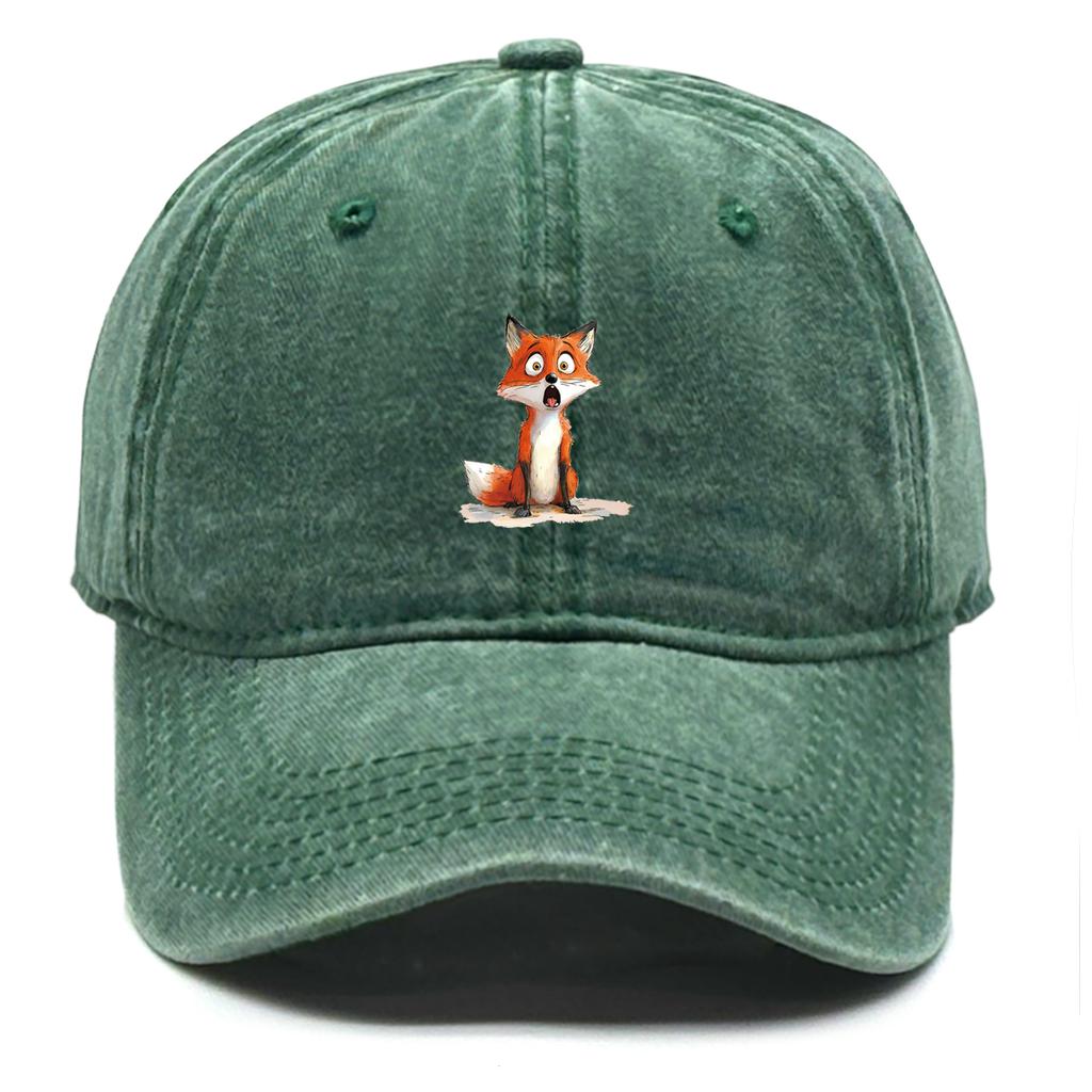 Lovely Fox Print Unisex Snapback Baseball Cap Lightweight Man's Cap Slouchy Adjustable Sun Hat Perfect For Outdoor Sports