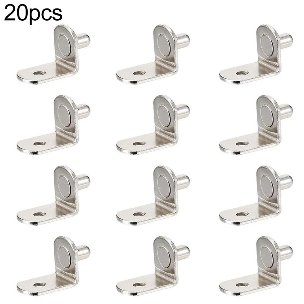 Bracket Studs Pegs Shelf Support Peg Cabinet Furniture Home Silver Stronge Support 16.5x16x12.8cm 20Pcs 6mm Hard