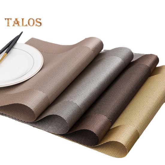 Набор из 4 салфеток из ПВХ, термостойкие тканые салфетки для столовых приборов, легко моющиеся, защитные покрытия для стола, современные украшения для стола