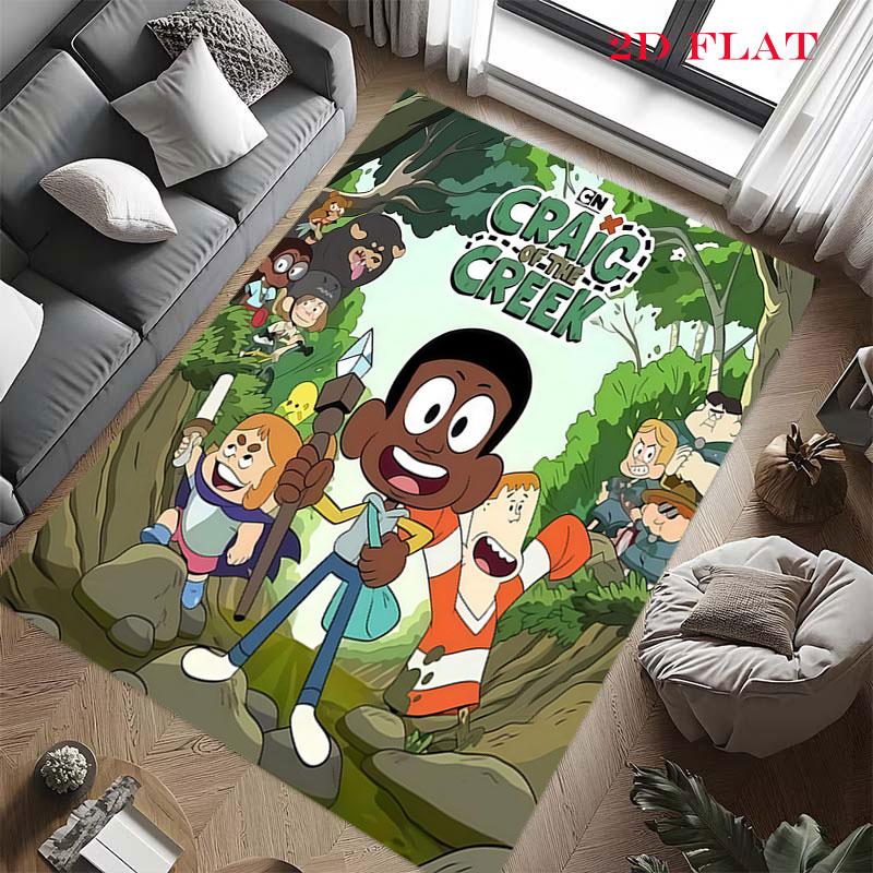 Creek Fun Carpet Rug for Living Room Bedroom Home Sofa Decoration,Kids play Nonslip Floor Mat