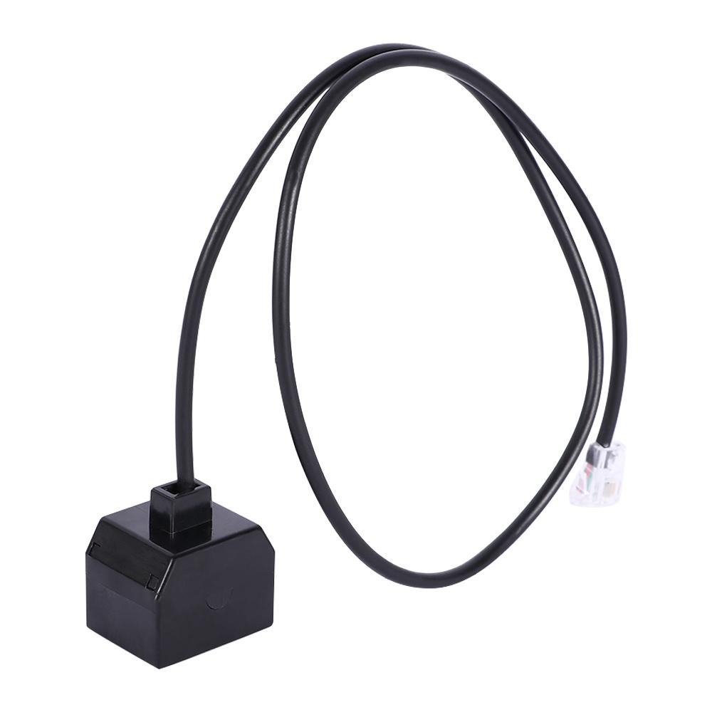 Черный адаптер RJ9 телефонная линия 2 гнезда на 1 штекер удлинительный кабель шнуры линия разветвитель шнур