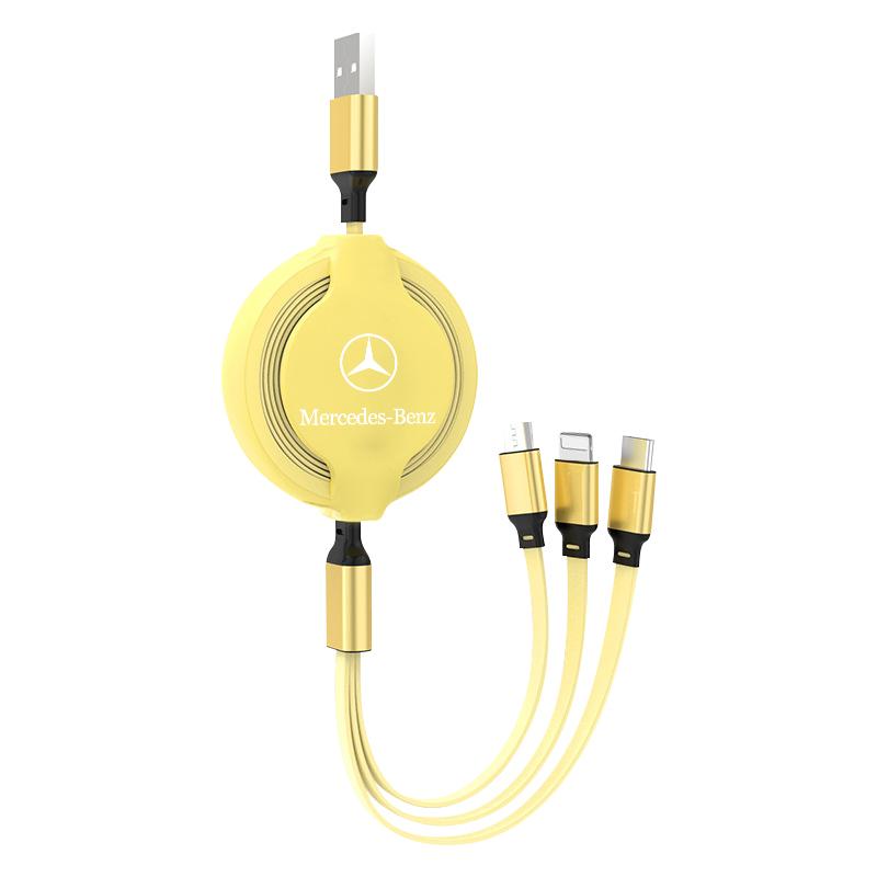 Кабель для зарядки USB 3 в 1, выдвижной зарядный кабель для Mercedes-Benz AMG GLC GLE CLA W204 W205 W203 W211 W212 W213