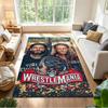 Wrestlemania Personalized Text Area Rug Design for Kitchen Dormitory Balcony Living Rooms Anti-slip Rug Decorate Offices Birthday/Christmas Gift