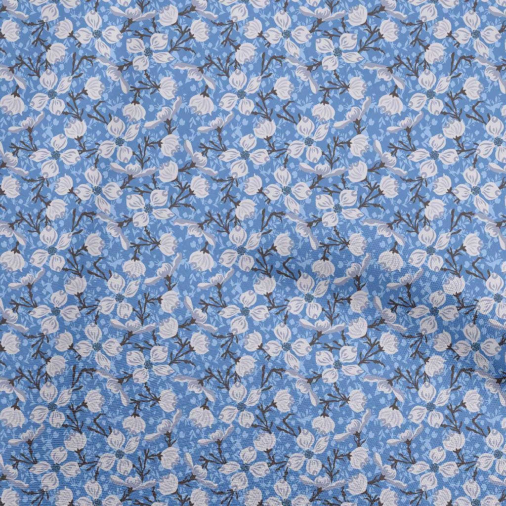 oneOone Georgette Viscose Brown Fabric Florals Sewing Material Print Fabric By The Yard 42 Inch