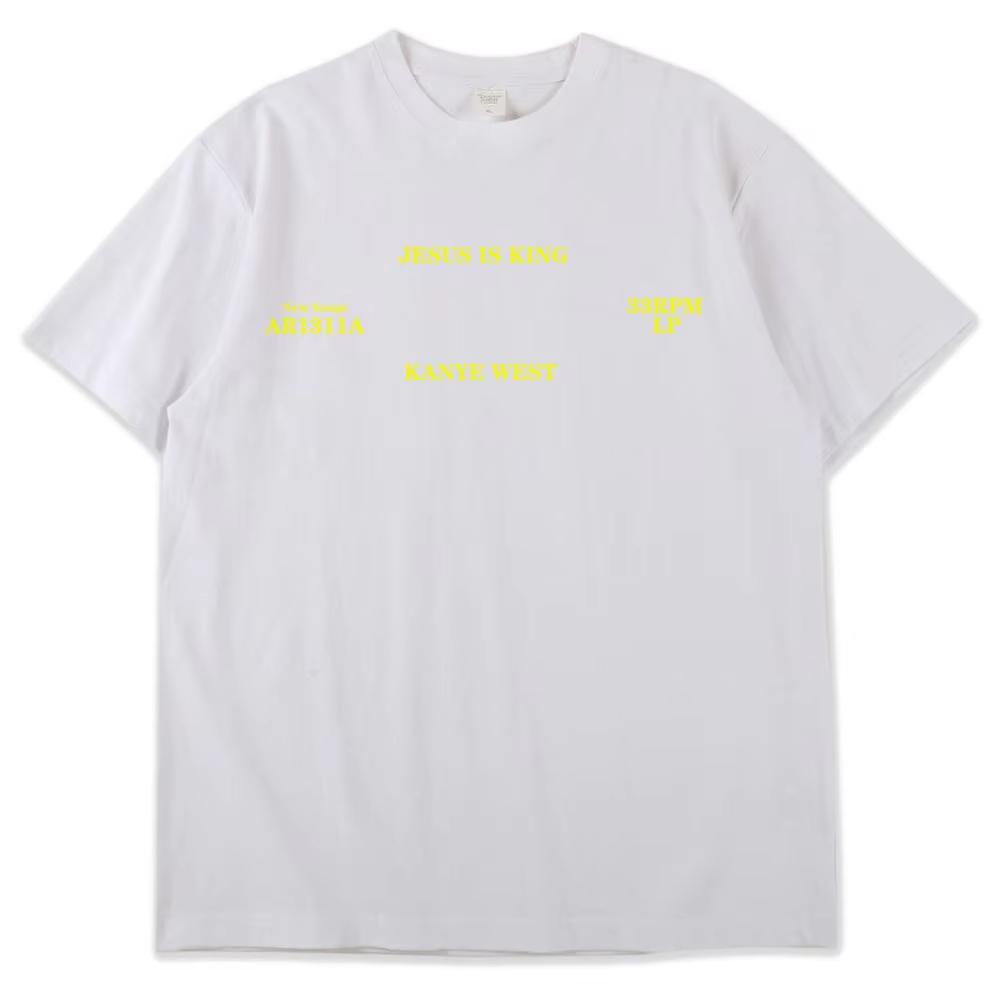 Kanye West T Shirt Jesus Is King High Quality Short Sleeve T-shirts Vintage Harajuku Cotton Men Wome T-shirt Hip Hop Streetwear Top