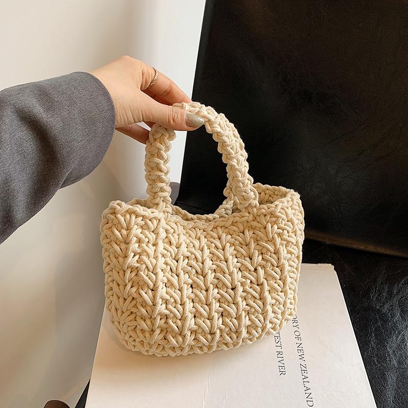 Женская сумка ручной работы, плетеная, новая мода, для отдыха и популярная пляжная сумка, изысканная плетеная сумка из травы