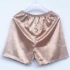 Men Imitation Silk Casual Shorts Elastic Waistband Sleeping Shorts Smooth Fabric Wide Leg Short Pants Homewear