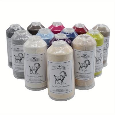 Набор из 6 мотков камвольной пряжи (600 г) Пряжа класса люкс из кашемировой смеси для перчаток, машинная стирка, мягкие шерстяные клубки для вязания теплых варежек