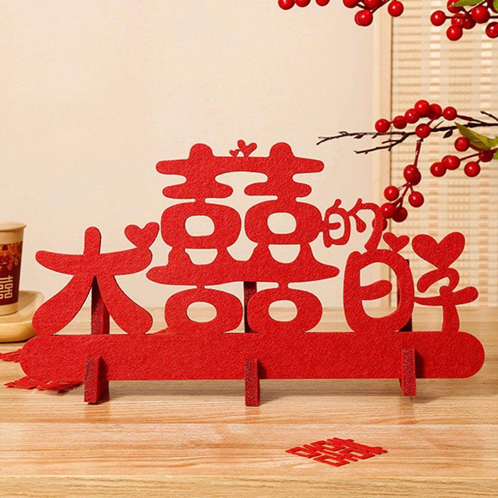 3D Wedding Ornament Wedding Supplies Xi Word Sticker Chinese Wedding Decoration Wall Stickers